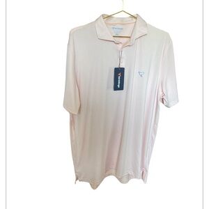 Men’s Birddogs Polo Shirt, Sz XL, NWT, Pink and White Striped,Golf Shirt,Sporty
